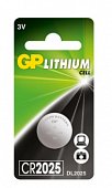 Батарейка литиевая GP CR2025 3B, 1 шт, GP Batteries International Limited